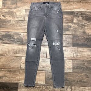 Rock & Republic Gray Ripped Skinny Jeans